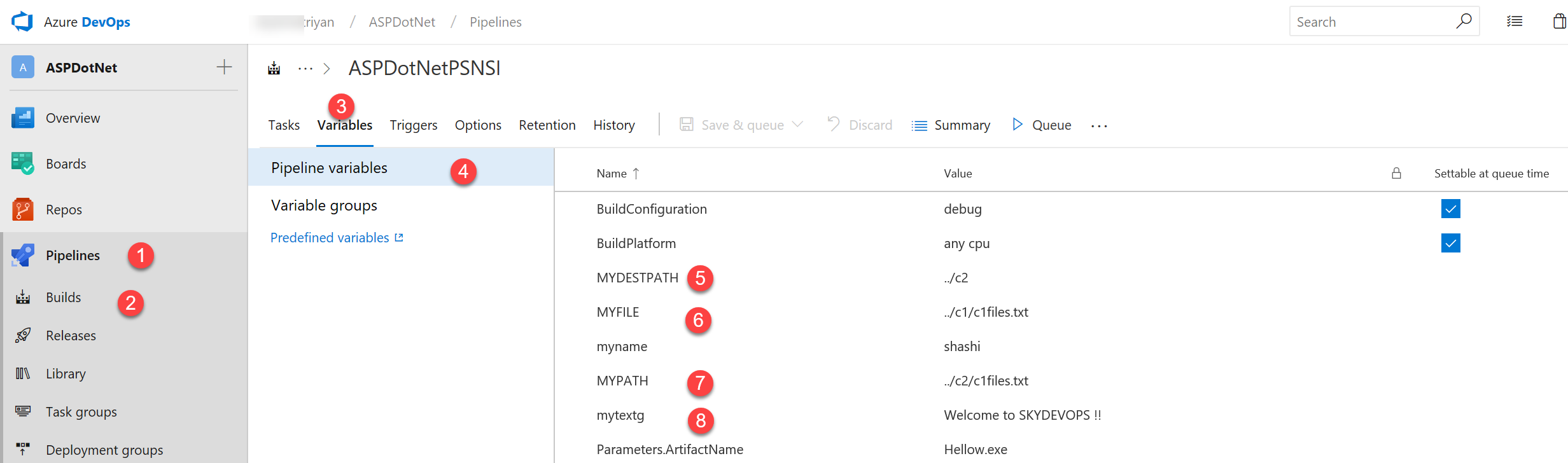 Pipeline Variables