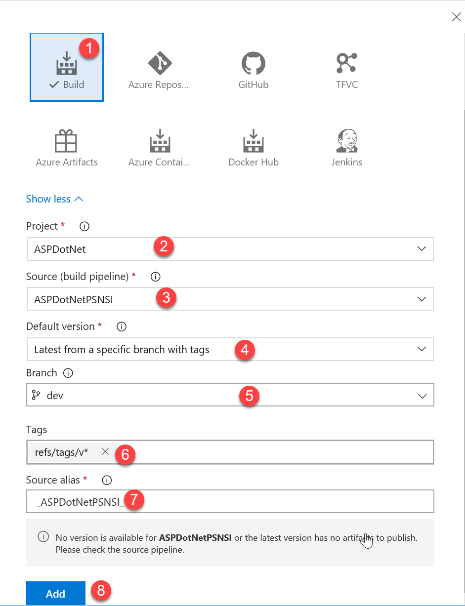 Artifacts Options